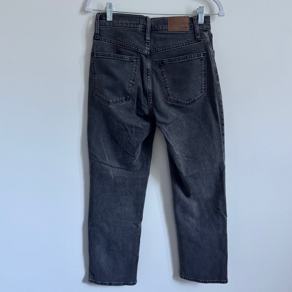 Madewell The Perfect Vintage Straight Jean Size 25 Petite Black Gray wash - Picture 5 of 10